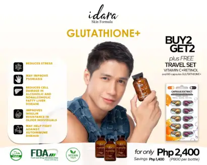 BUY 2 GET 2 Glutathione+ plus FREE TRAVEL KIT VITAMIN C+RETINOL Supplement